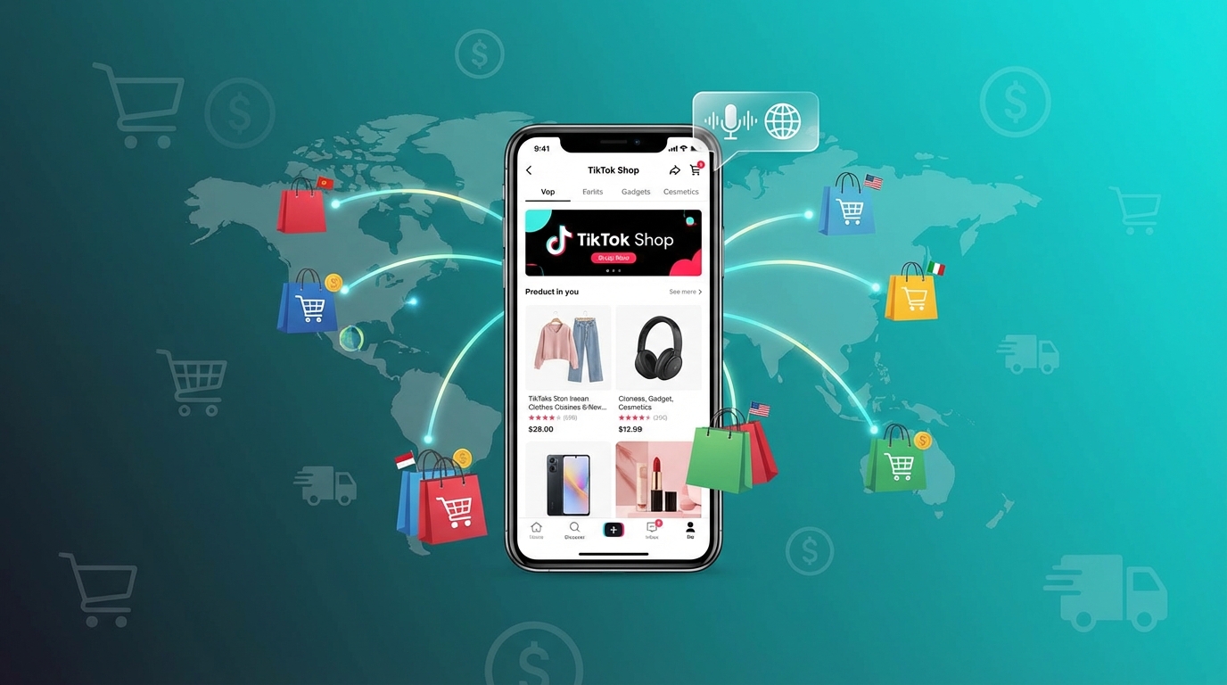 TikTok Shop + Video Doppiati: Come Vendere in 10 Paesi con un Solo Prodotto